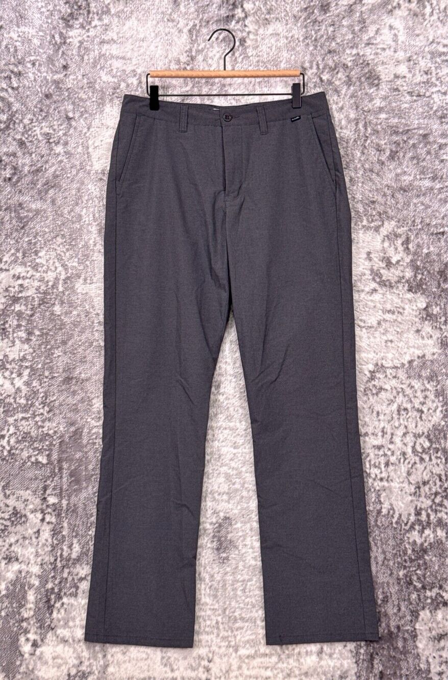 Travis Mathews Pants 32 x 32 Mens Gray Straight Golf Chino Performance Fabric